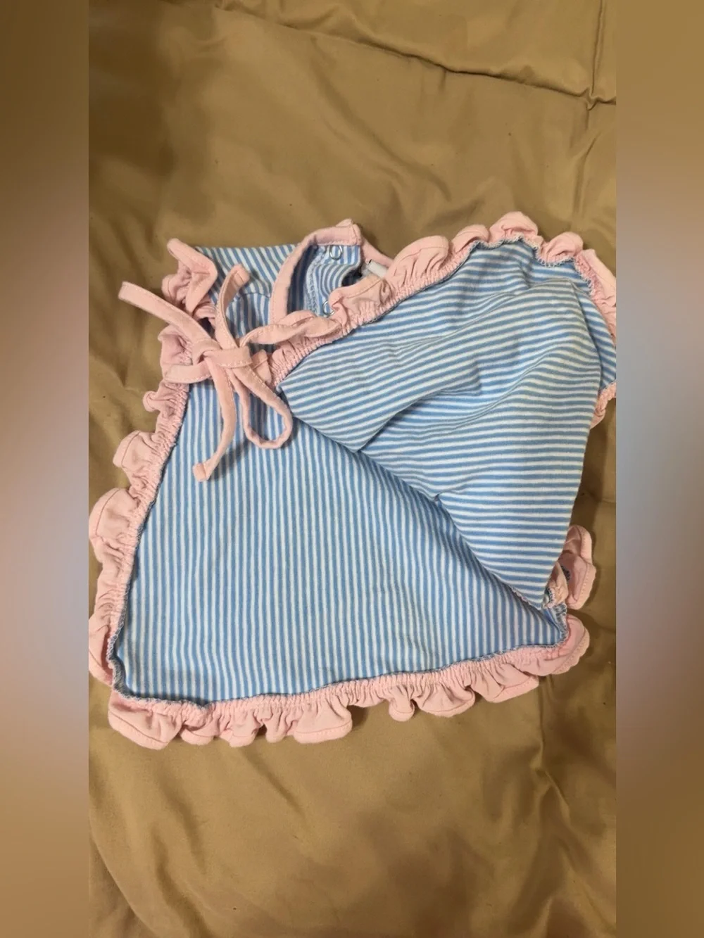 Jelly Beans Blue & Pink Striped Shirt with Matching Bloomers